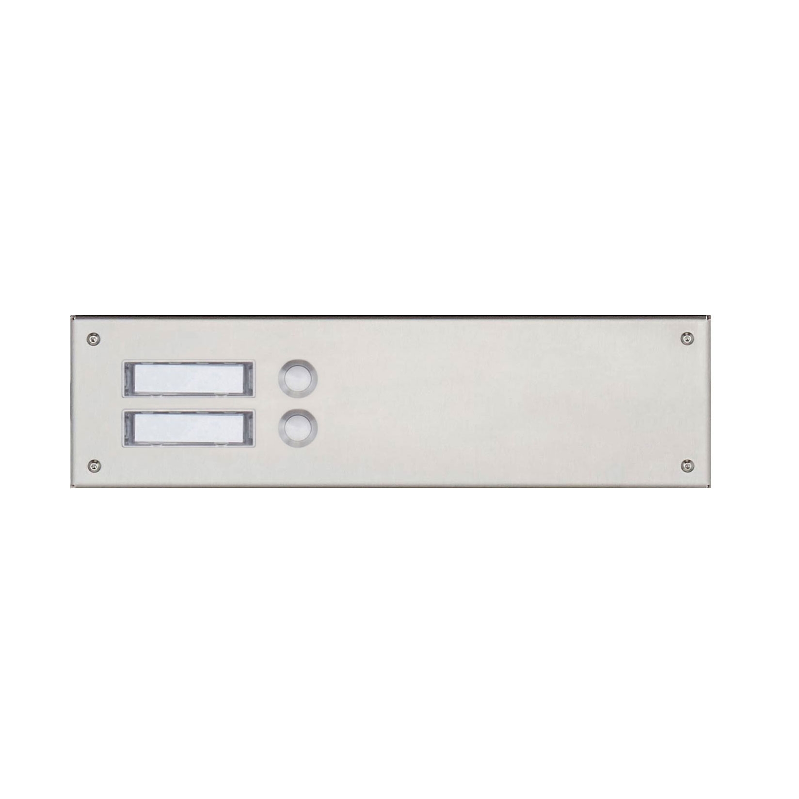 Stainless steel cover 355x100 for 2 parties without speech perforation