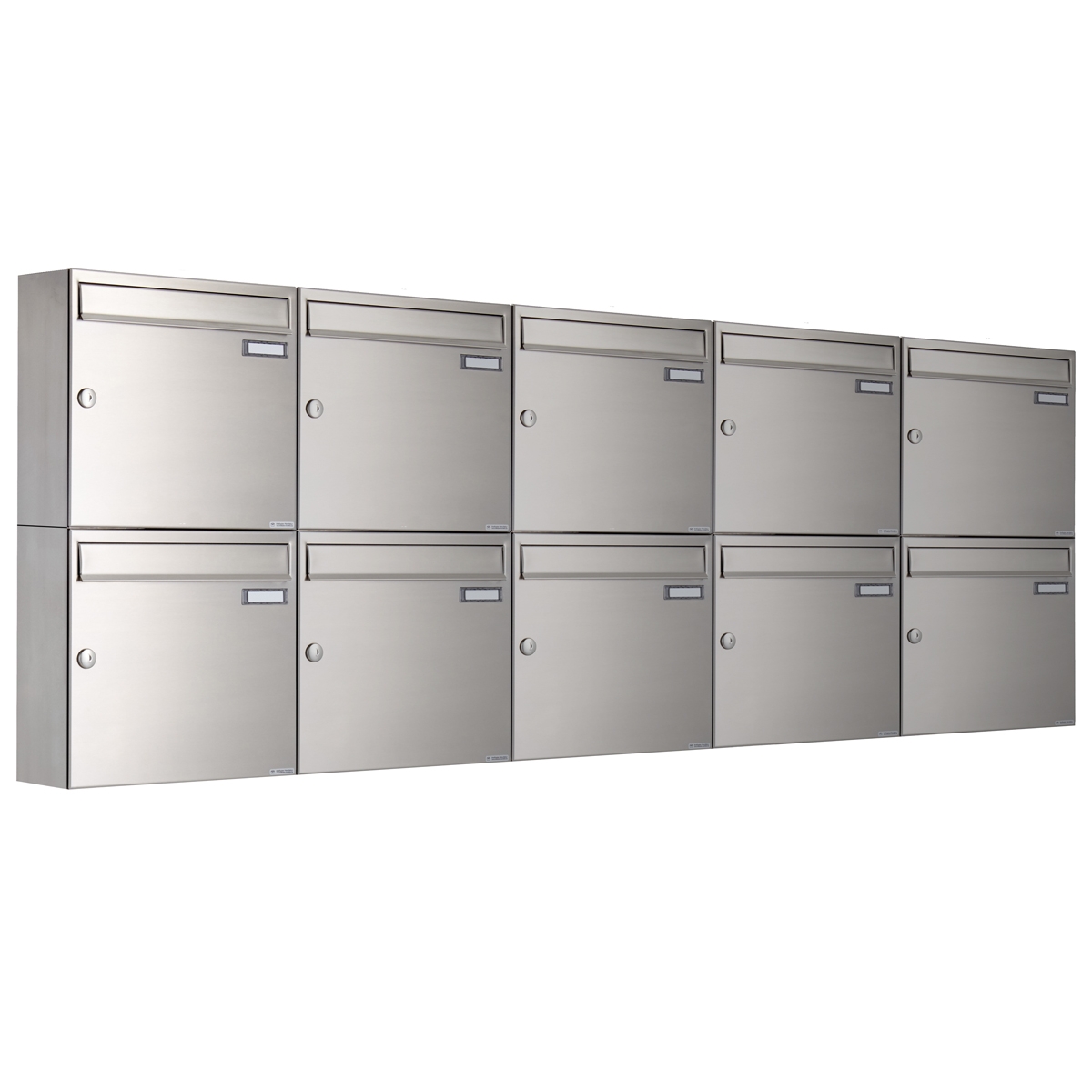 10x5x2 stainless steel surface-mounted letterbox system Design BASIC 382A-AP 10x5x2 stainless steel surface-mounted letterbox system Design BASIC 382A-AP