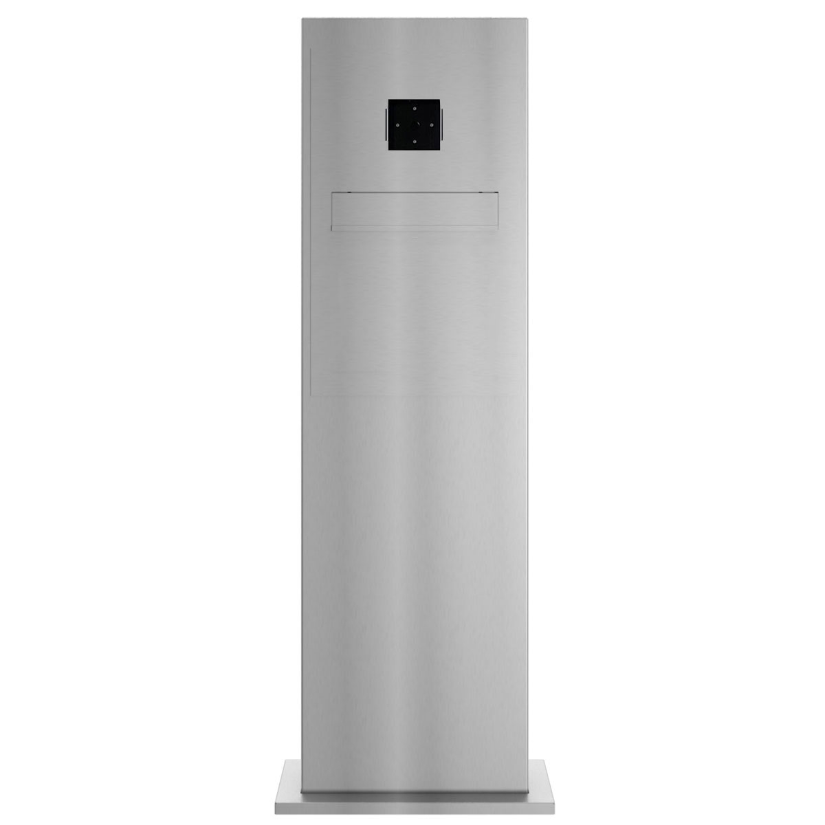 Design letterbox pedestal GRIMM - rear removal - polished stainless steel - LOXONE Intercom/Code Touch 1x1 prepared