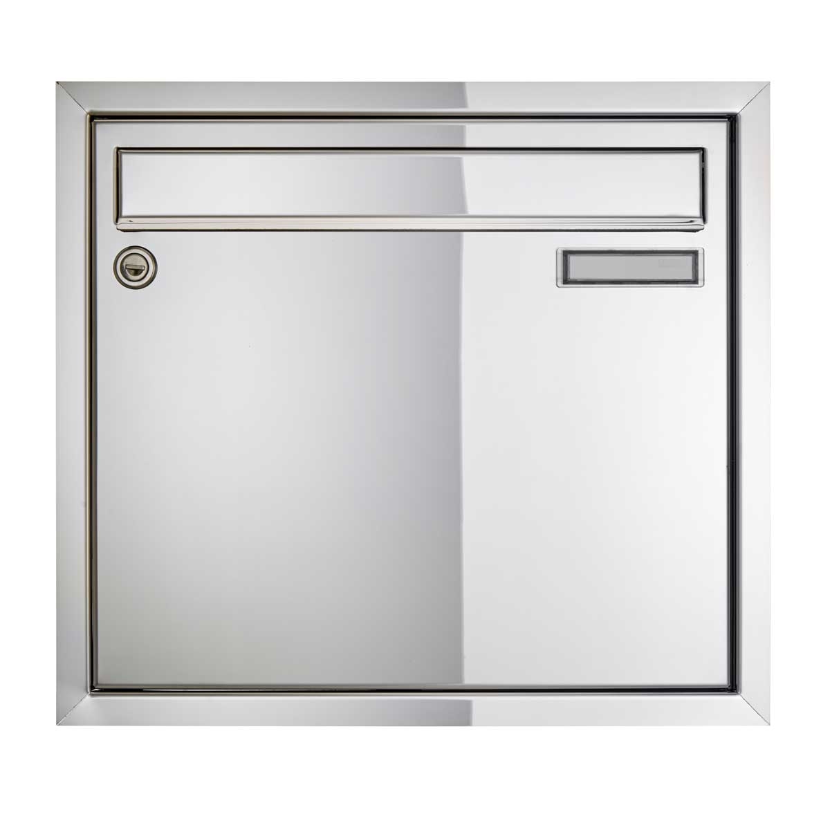 Unterputz Briefkasten CLASSIC 534C - Edelstahl poliert ähnl. Chrom - 1 Partei Unterputz Briefkasten CLASSIC 534C - Edelstahl poliert ähnl. Chrom - 1 Partei