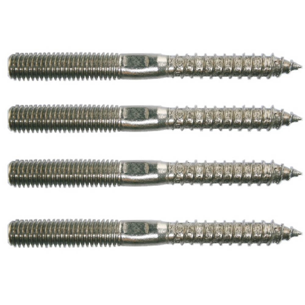 e9a540ed3a9537e74d81c3a9c4a0f1886db9c0a7 4er Set Edelstahl V2A Stockschrauben M10x220