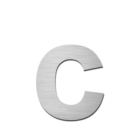 Numero civico V4A in acciaio inox 75 mm, autoadesivo