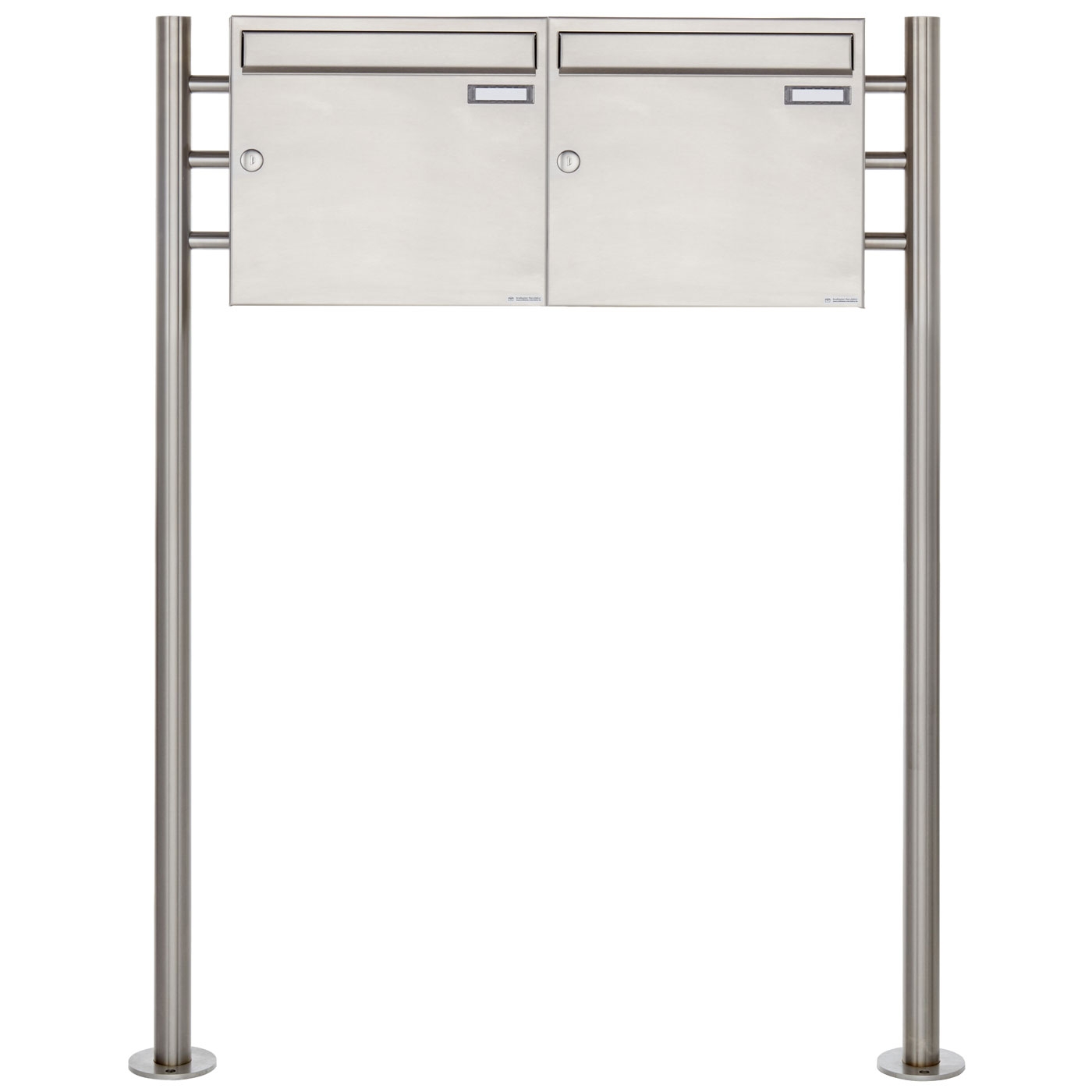 2er 1x2 stainless steel letterbox Design BASIC 381 ST-R 2er 1x2 stainless steel letterbox Design BASIC 381 ST-R