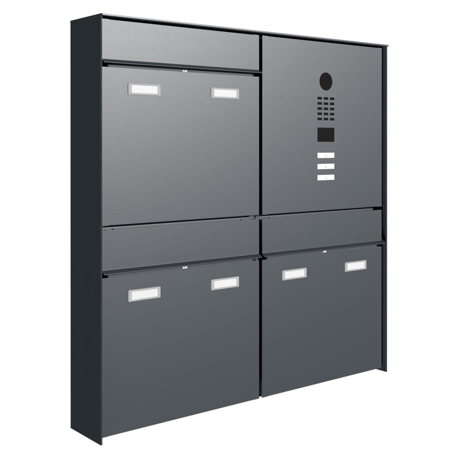 3-piece design surface-mounted letterbox GOETHE AP - RAL of your choice - DoorBird video intercom system