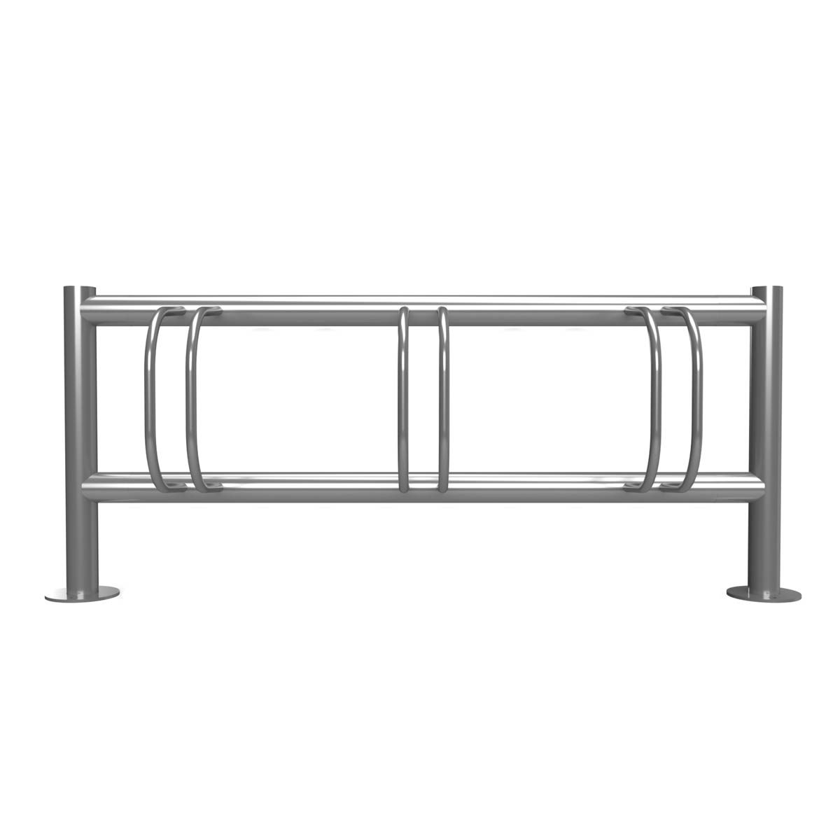 b149766ad0a9b3b6b8876fa73b68d227c5bae905 Bicycle stand ACHIM - Stainless steel V2A polished - One-sided wheel adjustment