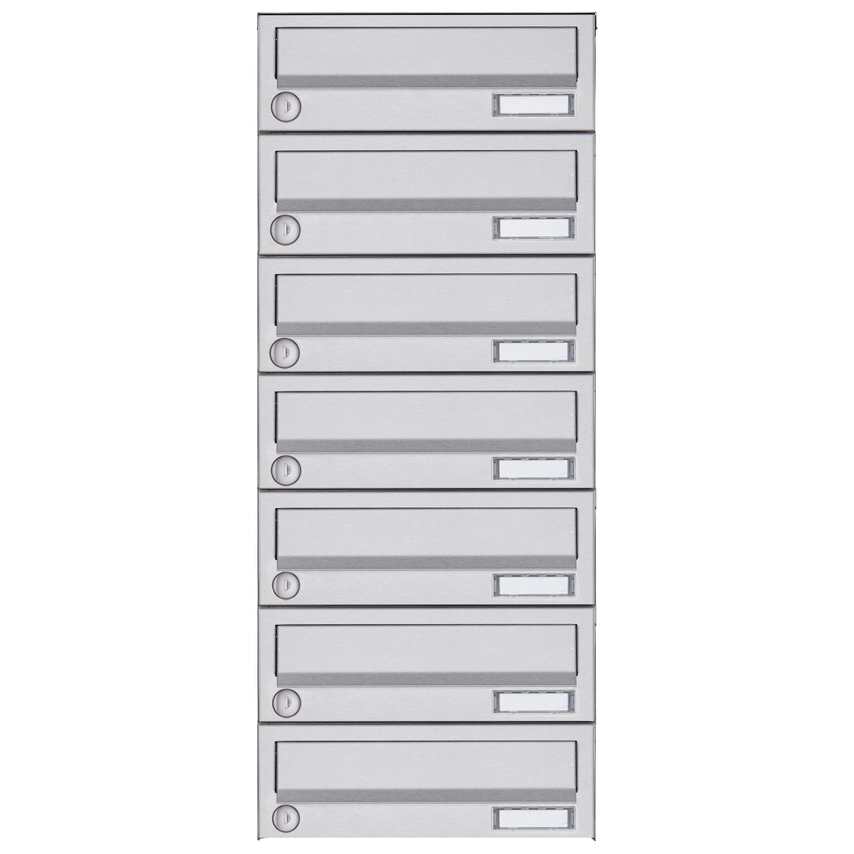 7-point surface-mounted letterbox system Design BASIC 385A- VA AP - stainless steel V2A, polished 7-point surface-mounted letterbox system Design BASIC 385A- VA AP - stainless steel V2A, polished