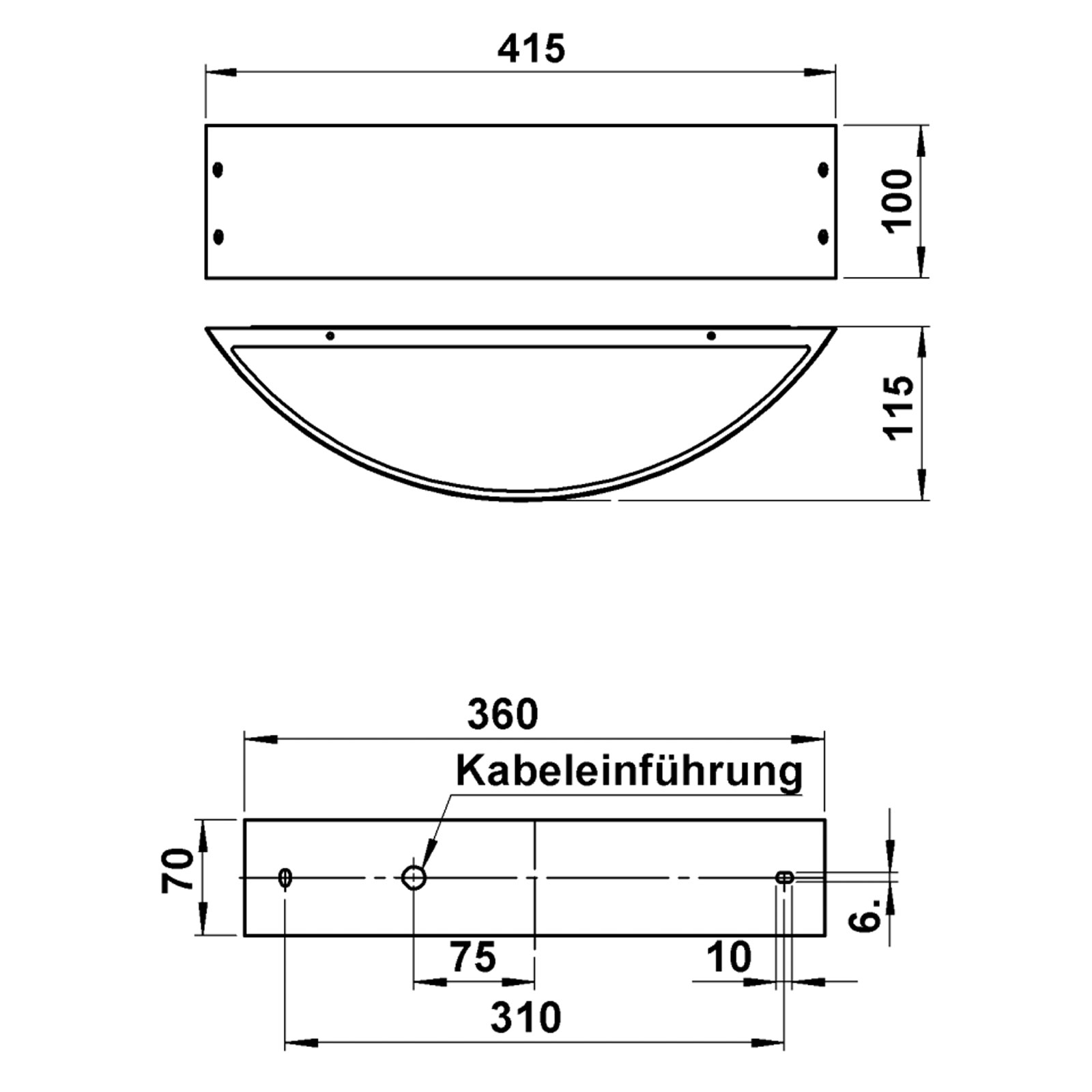 75aea21e7577a75a81fad3f8e9e69cf8d1af18ac Applique di design FISCHER BIG 415x100 - bifacciale - acciaio inox lucido