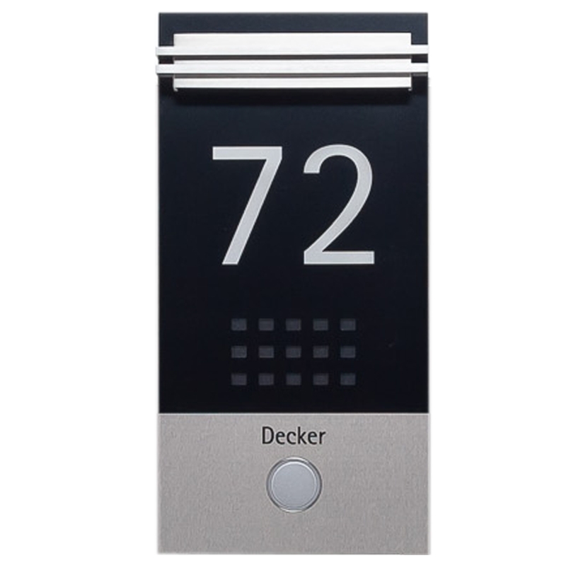 c2fce527877237bf616d8a92bb623e36d5287d73 Stainless steel doorbell stele DESIGNER ST-R in titanium look