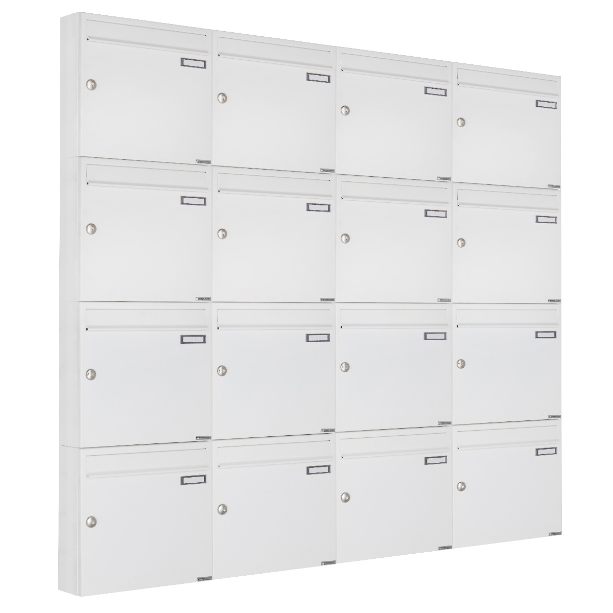 16 4x4 opbouwbrievenbus Design BASIC 382A AP - RAL 9016 verkeerswit