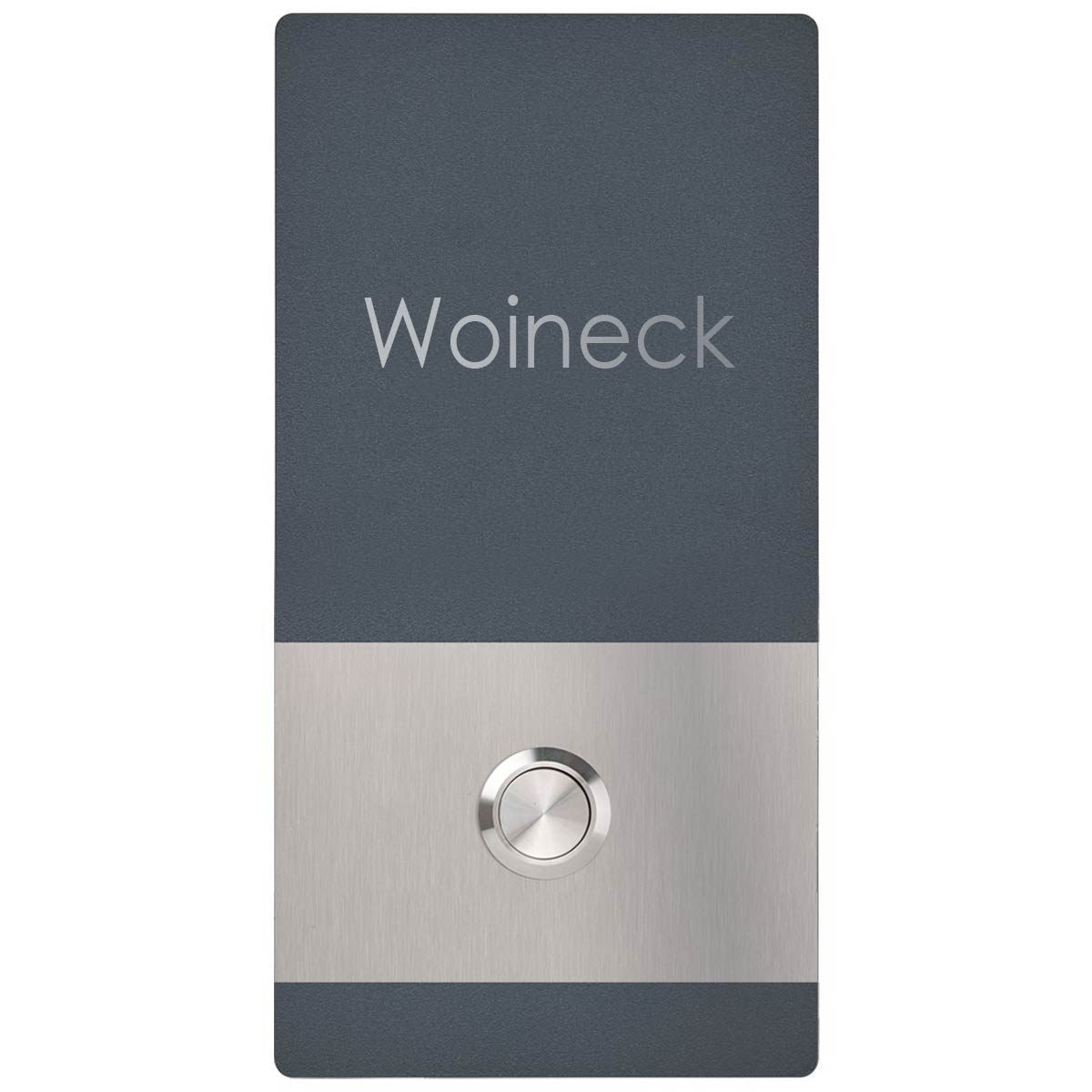 646d2bfeb0d08f05713f684c52621cf034e100f3 Edelstahl Klingelplatte BASIC 421BE2S-90180 - Elegance II - pulverbeschichtet - RECHTECKIG