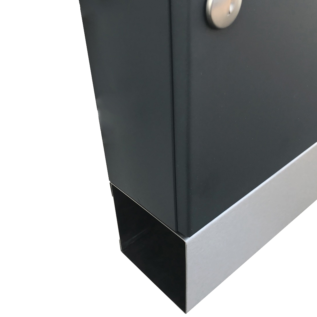 2er 1x2 Aufputz Briefkasten BASIC 382A AP mit Zeitungsfach - Edelstahl-RAL 7016 anthrazitgrau 2er 1x2 Aufputz Briefkasten BASIC 382A AP mit Zeitungsfach - Edelstahl-RAL 7016 anthrazitgrau