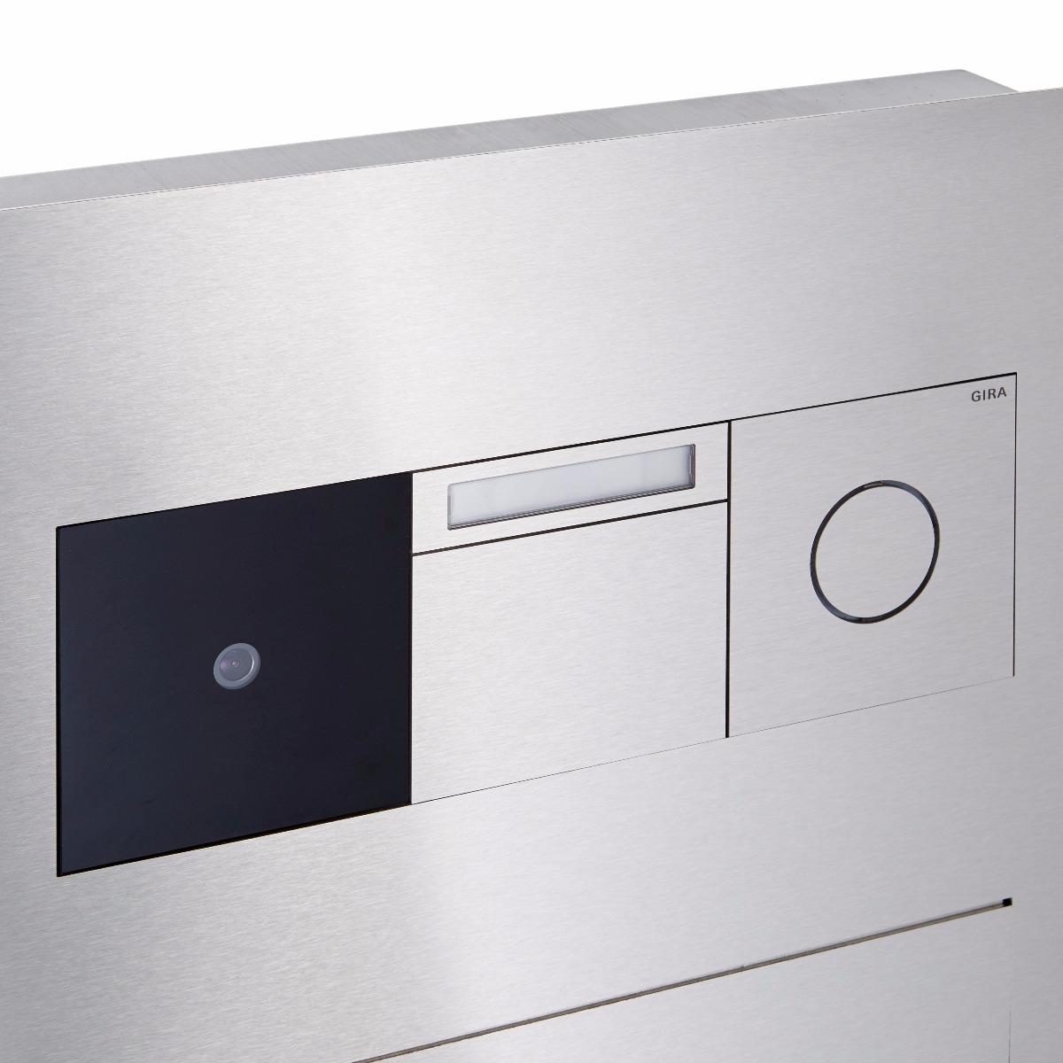Cassetta per le lettere in acciaio inox di design modello BIG - GIRA System 106 - Sistema videocitofonico - Set completo VIDEO Cassetta per le lettere in acciaio inox di design modello BIG - GIRA System 106 - Sistema videocitofonico - Set completo VIDEO