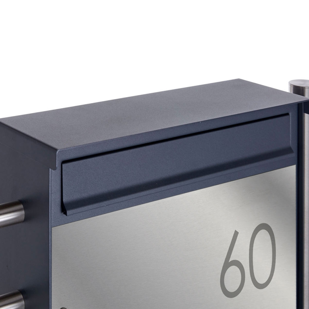 44f961b818d645baba32b86bf867d340e72f50c1 Briefkastenblende AVANTGARDE für BASIC 355x330 - selbstklebend - 345x182 - Edelstahl geschliffen