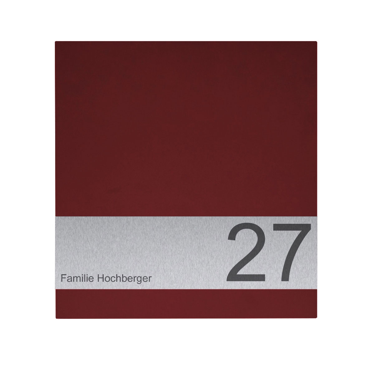 Design Briefkasten SCHILLER SMALL VARS-OZ - RAL nach Wahl mit Edelstahlapplikation