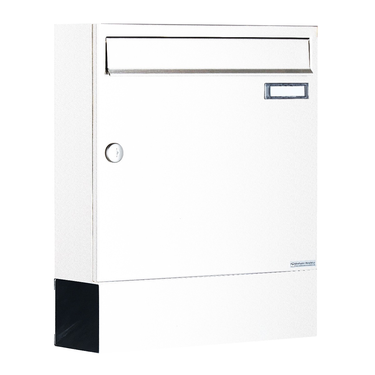 Buzón de superficie BASIC 382A AP con compartimento para periódicos - blanco tráfico RAL 9016