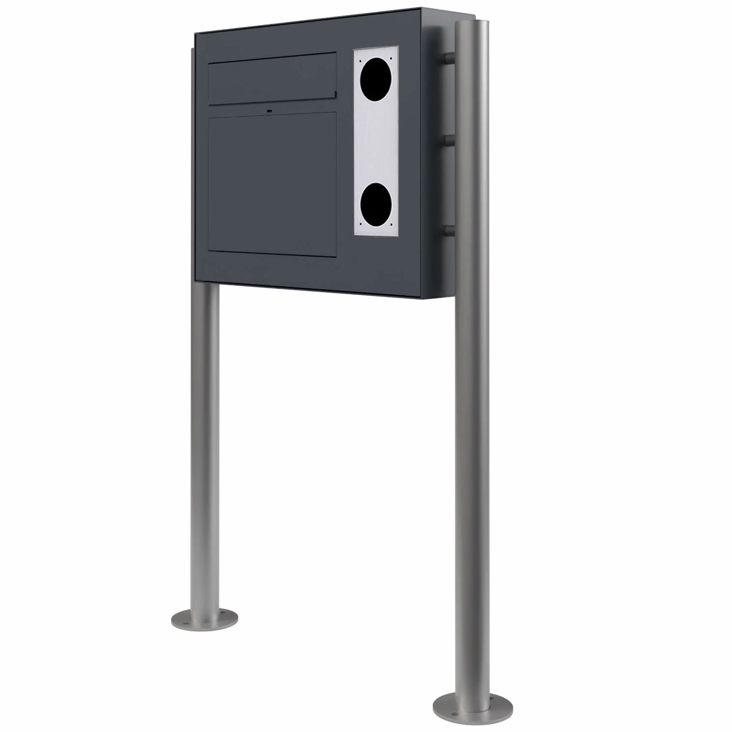 Design Standbriefkasten GRIMM ST-R - Farbe nach Wahl - GIRA System 106 - 3-fach vorbereitet rechts