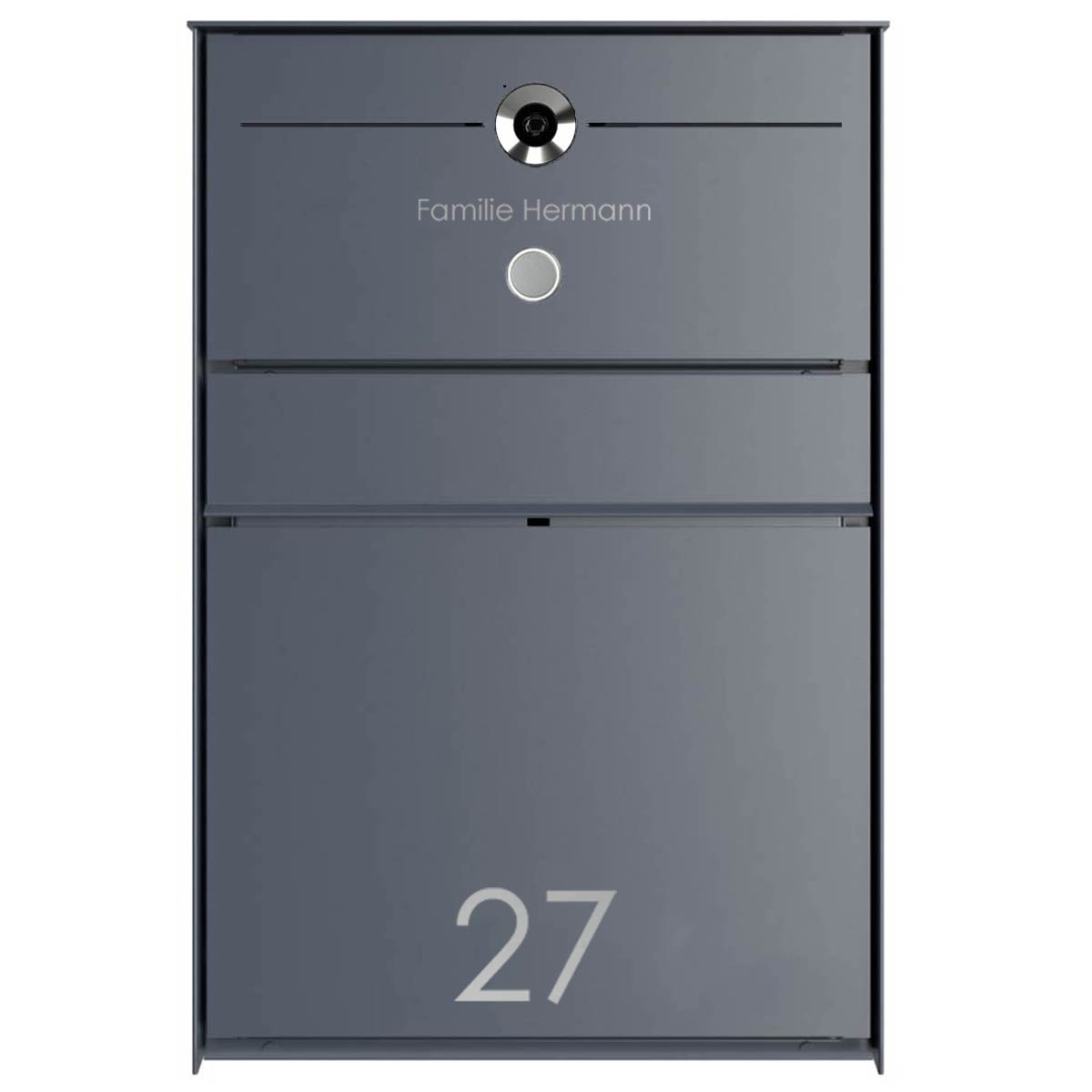 Design-brievenbus opbouw GOETHE AP - RAL naar keuze - COMELIT Switch - VIDEO complete set Wifi