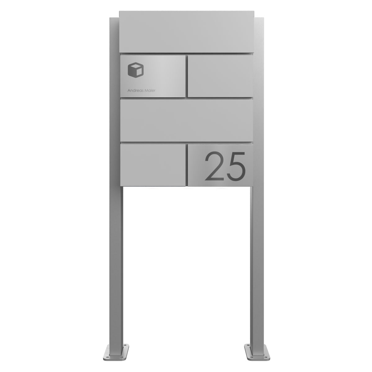 Freestanding parcel box KANT Edition ST-Q - Design Elegance 3 - RAL 9007 grey aluminium Freestanding parcel box KANT Edition ST-Q - Design Elegance 3 - RAL 9007 grey aluminium