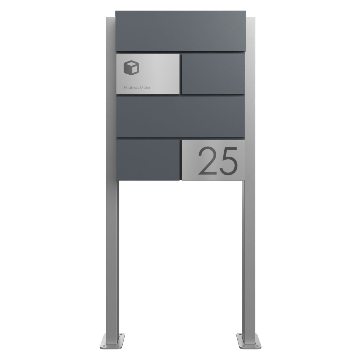 Freistehende Paketbox KANT Edition ST-Q - Design Elegance 3 - RAL 7016 anthrazitgrau Freistehende Paketbox KANT Edition ST-Q - Design Elegance 3 - RAL 7016 anthrazitgrau
