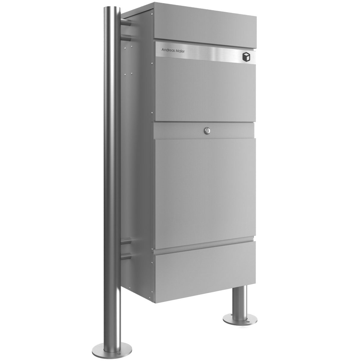 Freestanding parcel letter box KLEIST Edition ST-R - Design Elegance 2 - RAL 9007 grey aluminium Freestanding parcel letter box KLEIST Edition ST-R - Design Elegance 2 - RAL 9007 grey aluminium