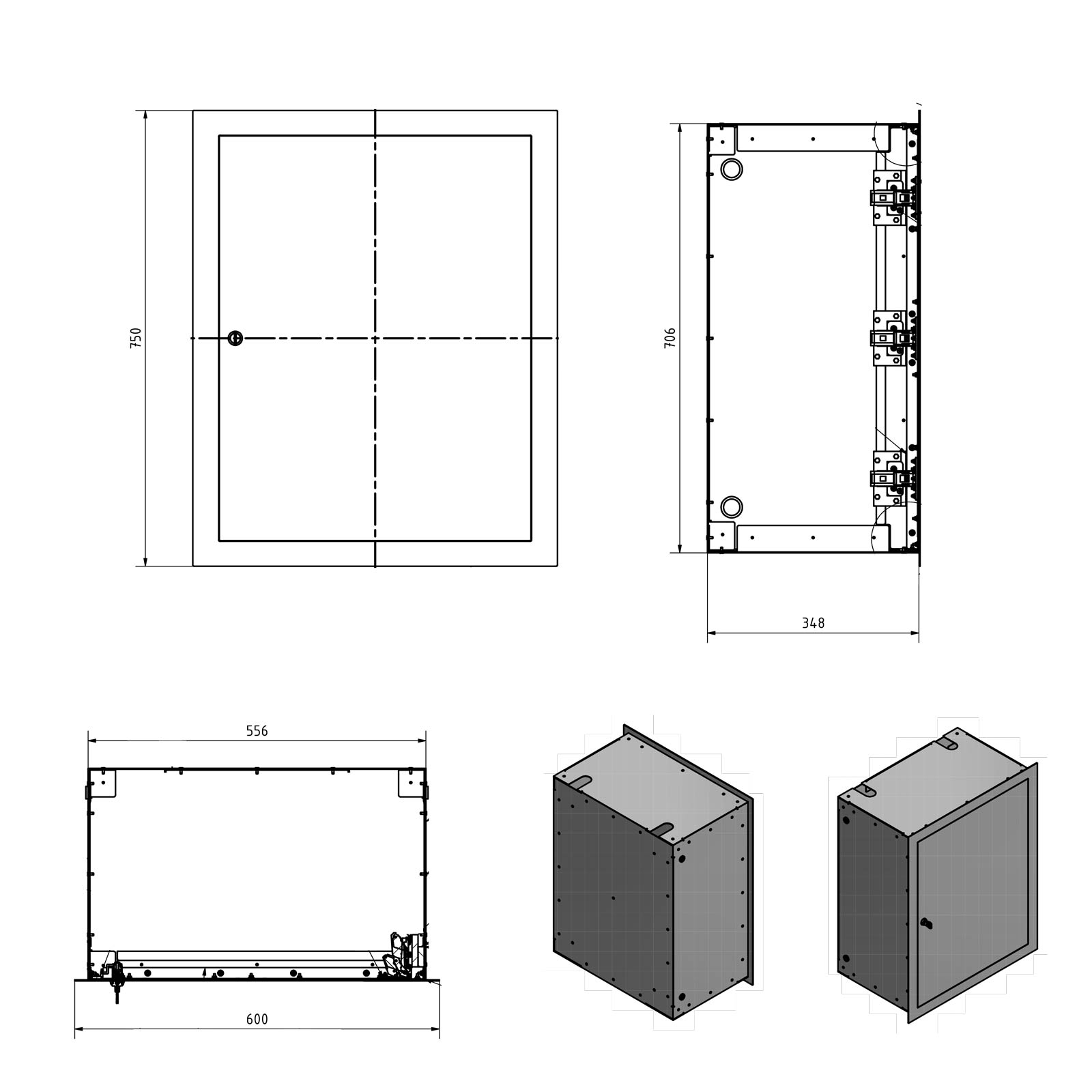 Stainless steel flush-mounted parcel box Designer BIG - RAL of your choice Stainless steel flush-mounted parcel box Designer BIG - RAL of your choice