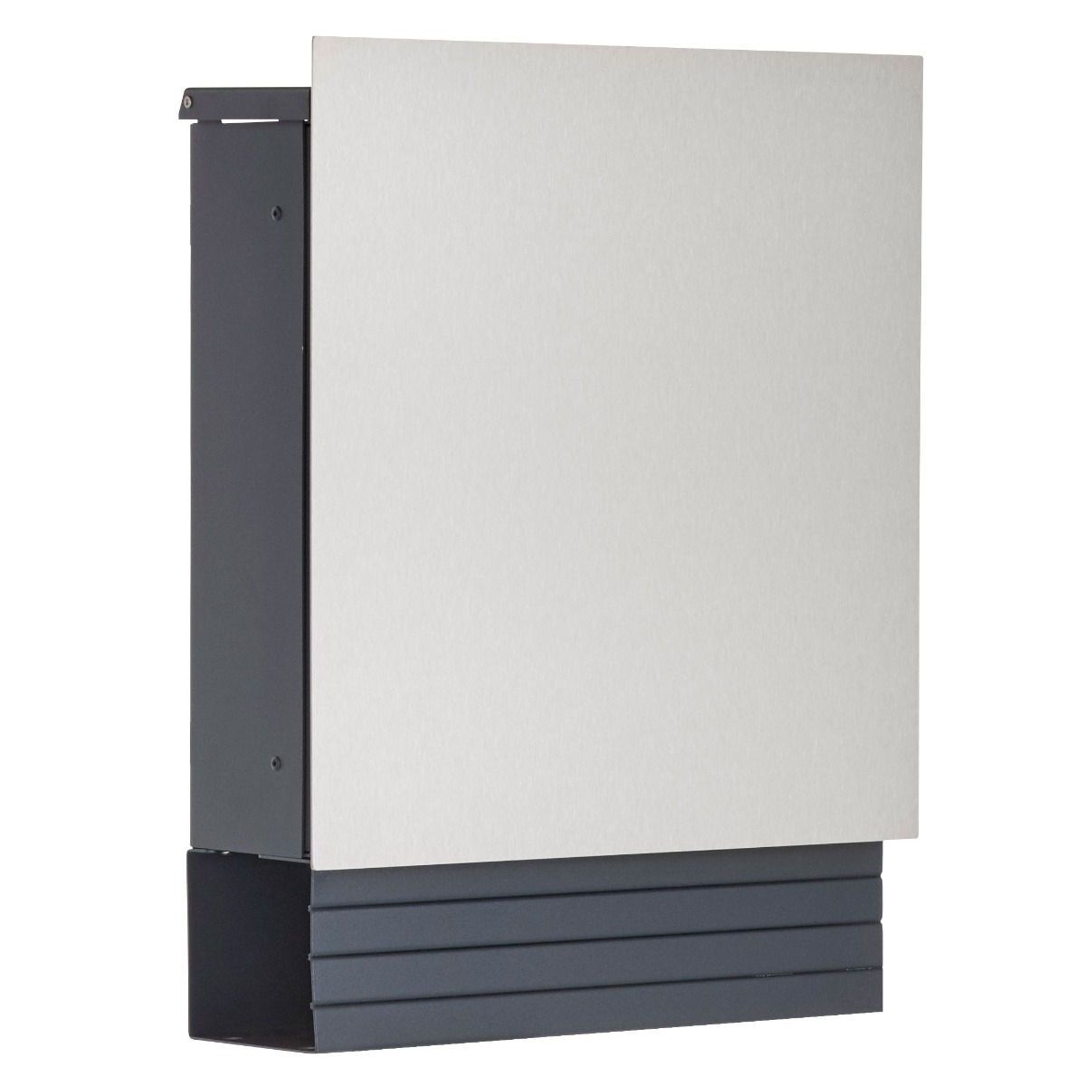 479cd53a6c59400c643c244a11bc040491b4aacf Design Briefkasten - Zeitungsfach SCHILLER SMALL VA7016 - Edelstahl V2A, geschliffen & RAL 7016 anthrazitgrau
