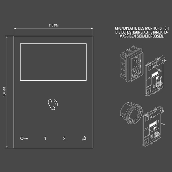 Design flush-mounted letterbox GOETHE UP - RAL of your choice - COMELIT Switch - VIDEO complete set Wifi Design flush-mounted letterbox GOETHE UP - RAL of your choice - COMELIT Switch - VIDEO complete set Wifi