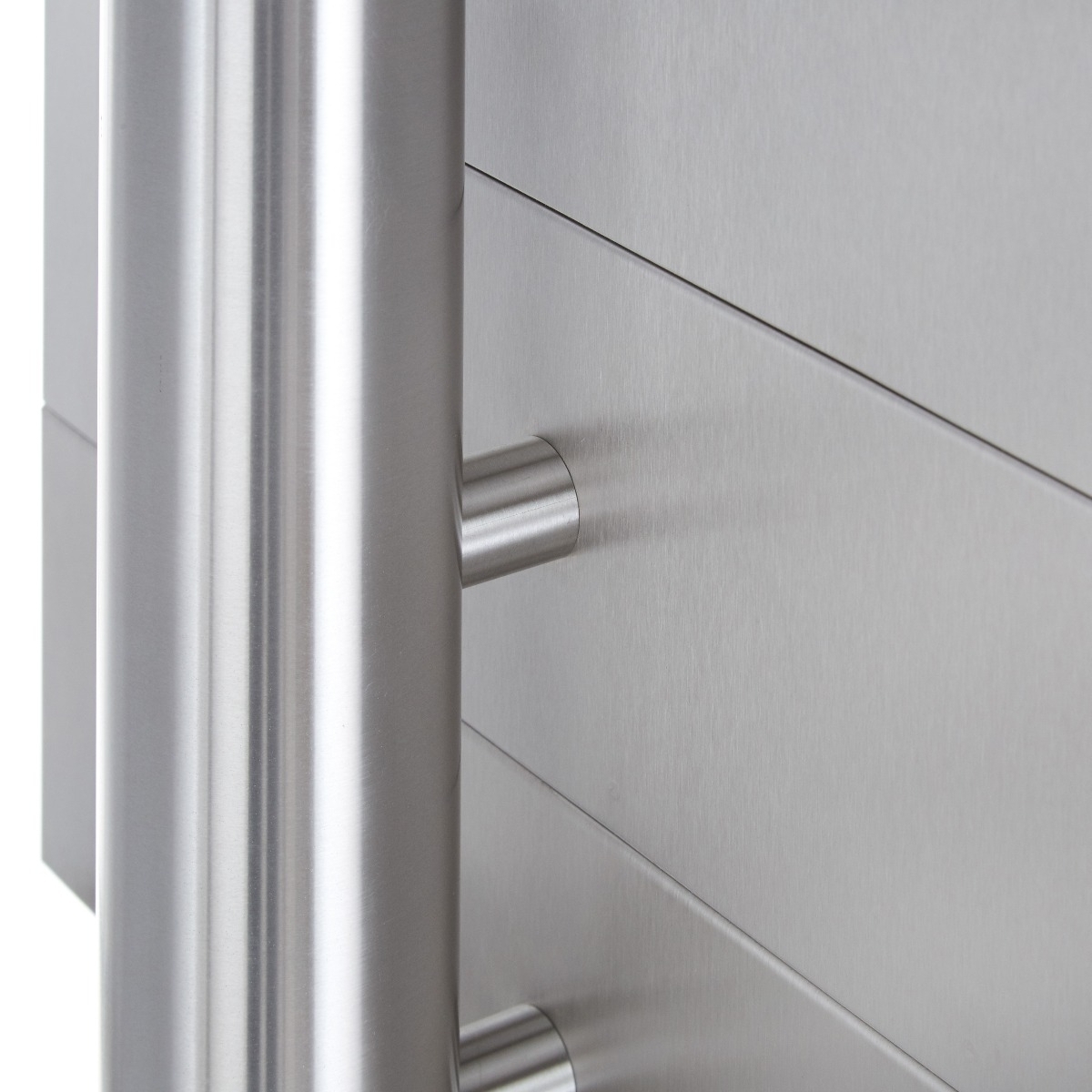 Ensemble de 17 boîtes aux lettres autoportantes Design BASIC 385-VA ST-R - acier inoxydable V2A, poli