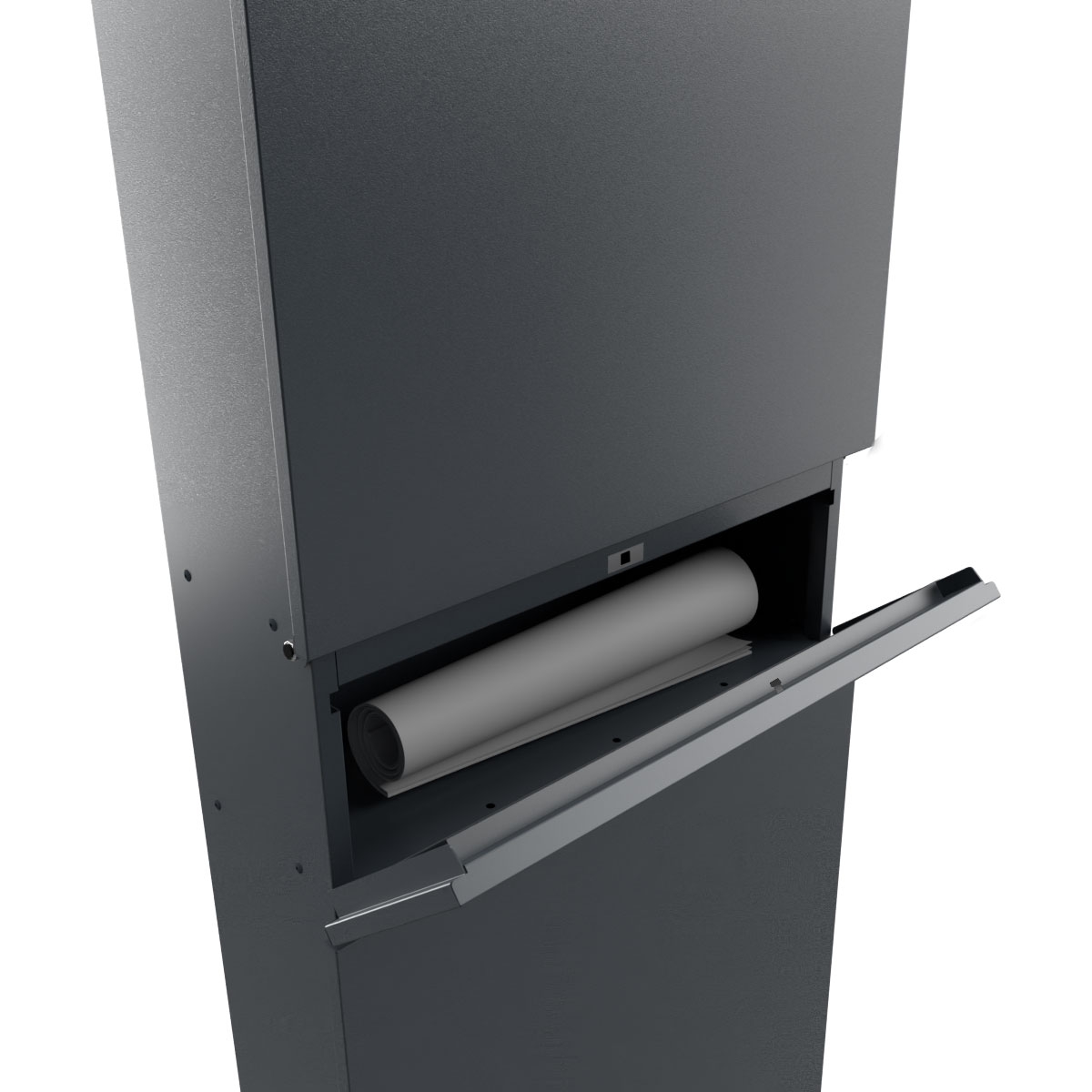 Standbriefkasten LESSING Edition mit Zeitungsfach - Design Elegance 1 - RAL 7016 anthrazitgrau Standbriefkasten LESSING Edition mit Zeitungsfach - Design Elegance 1 - RAL 7016 anthrazitgrau