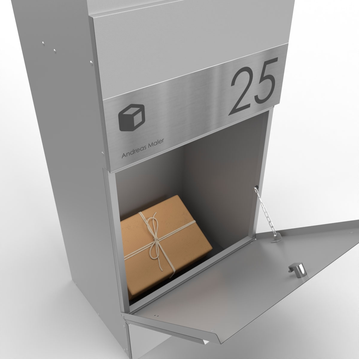 Floor-standing letterbox KLEIST parcel letterbox - RAL 9016 traffic white Floor-standing letterbox KLEIST parcel letterbox - RAL 9016 traffic white