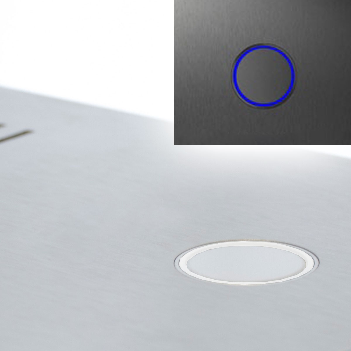 Campana a LED con illuminazione ad anello blu Campana a LED con illuminazione ad anello blu