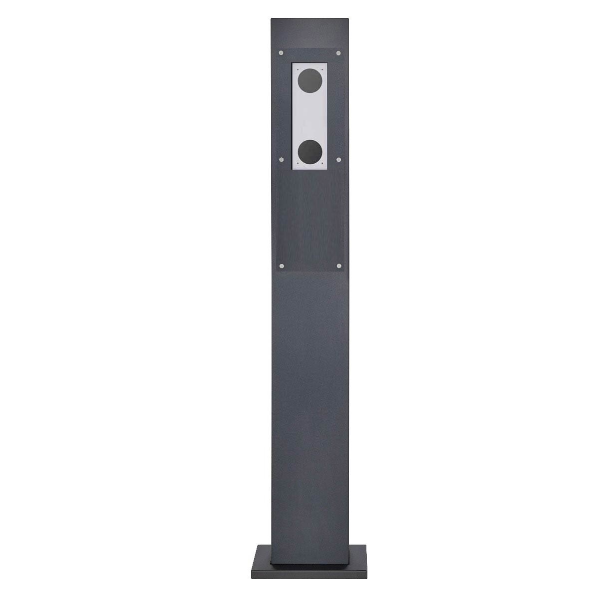 51e8d3457f64a8887a55c73287591ddc594dc46b Stainless steel doorbell pedestal Designer - RAL of your choice - GIRA System 106 - 3-gang prepared