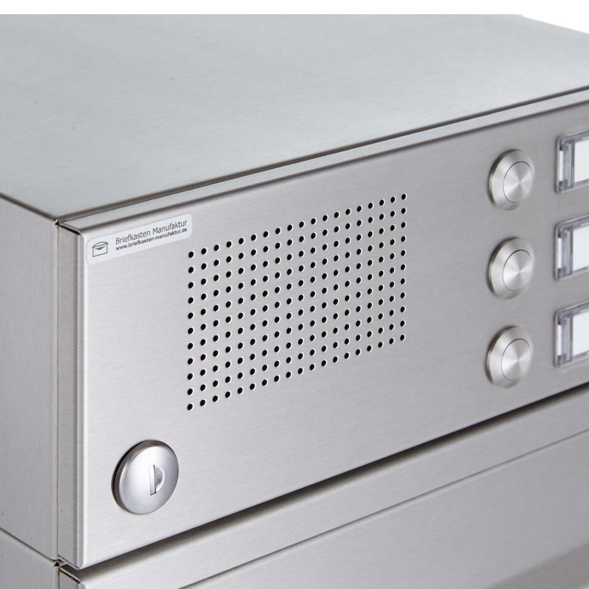 6er 4x2 Aufputz Briefkastenanlage Design BASIC 385A-VA AP mit Klingelkasten - Edelstahl V2A, geschliffen 6er 4x2 Aufputz Briefkastenanlage Design BASIC 385A-VA AP mit Klingelkasten - Edelstahl V2A, geschliffen