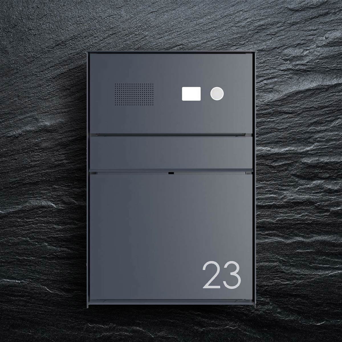 Design surface-mounted letterbox GOETHE AP - RAL of your choice - Doorbell intercom box - INDIVIDUAL Design surface-mounted letterbox GOETHE AP - RAL of your choice - Doorbell intercom box - INDIVIDUAL