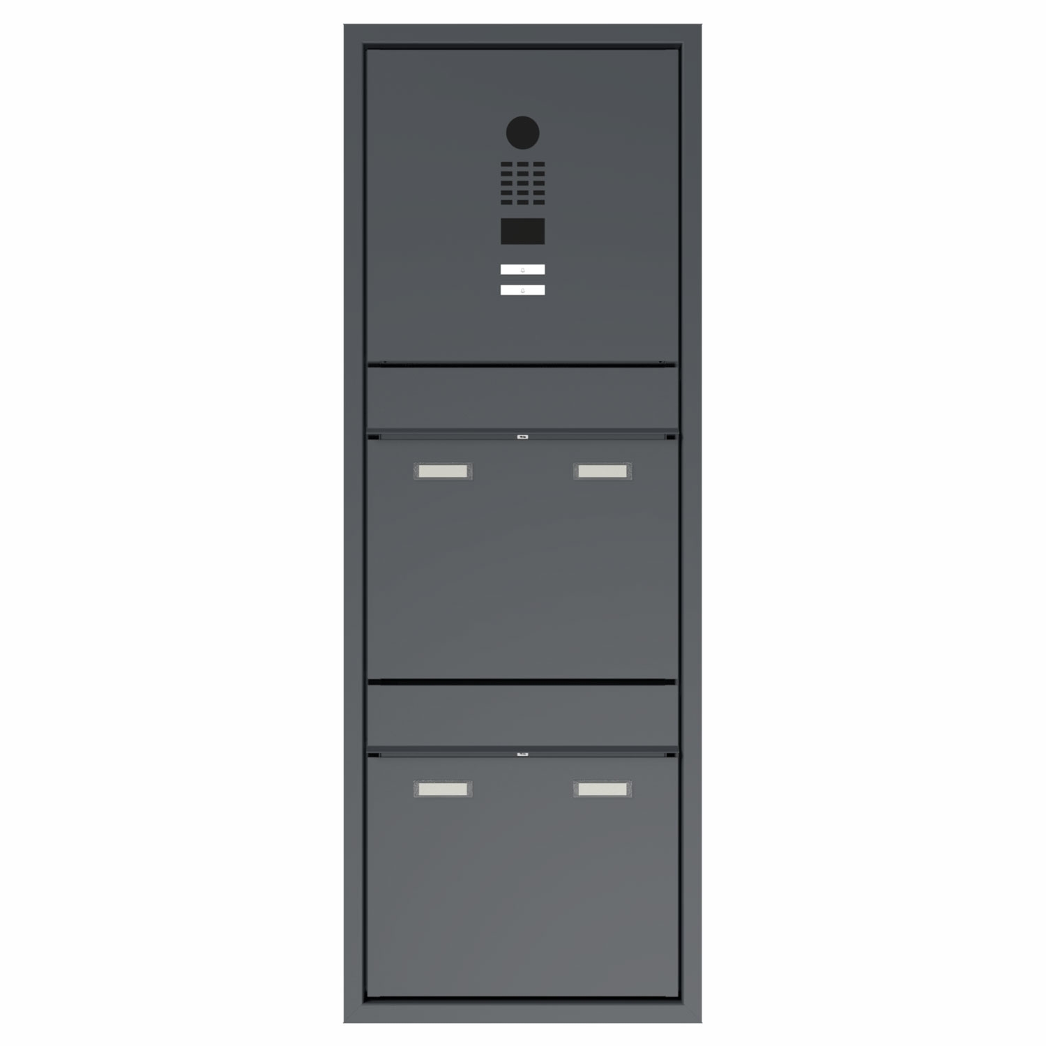 2-piece design flush-mounted letterbox GOETHE UP - RAL of your choice - DoorBird video intercom system 2-piece design flush-mounted letterbox GOETHE UP - RAL of your choice - DoorBird video intercom system