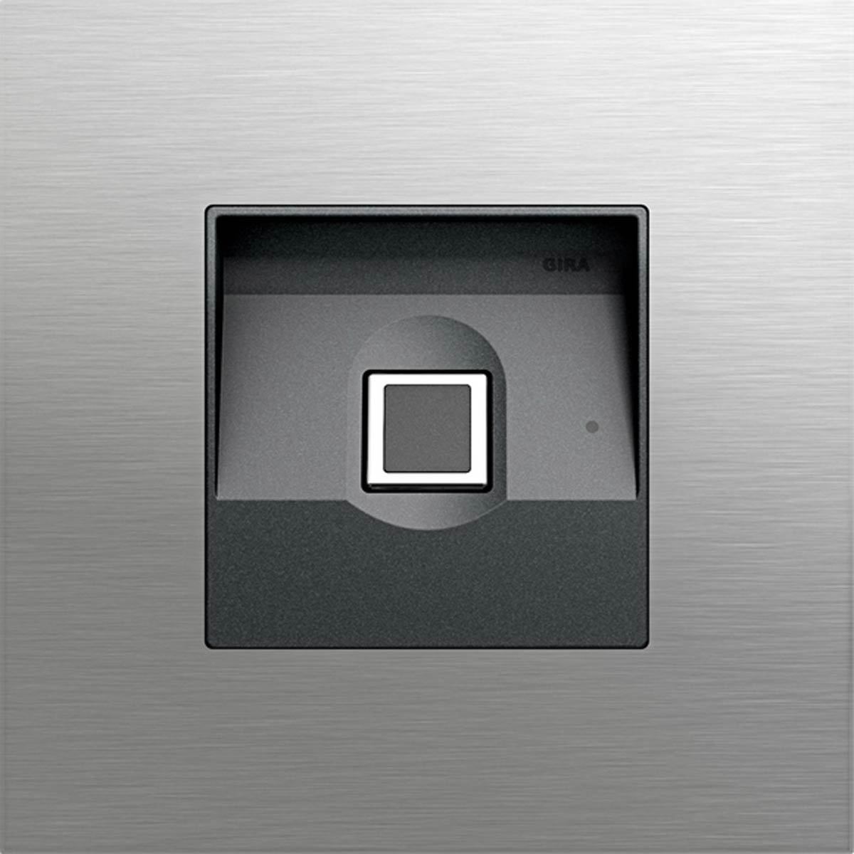662d92ff273bd43828d3a7e26dbf5dc787bf9249 Gira System 106 Keyless In Fingerprintmodul - Edelstahl V2A, geschliffen