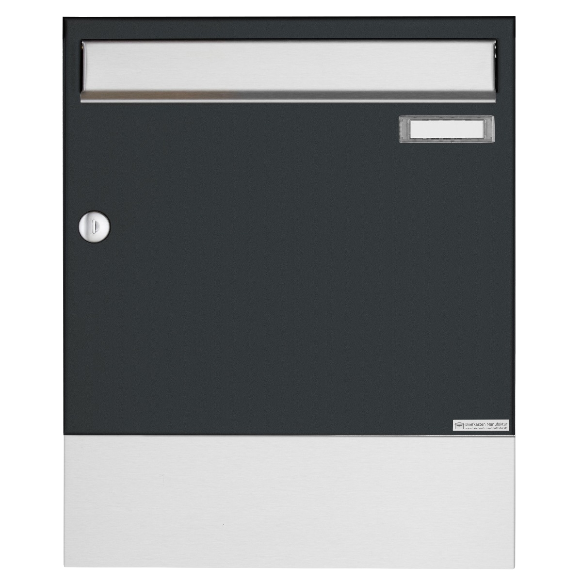 Aufputz Briefkasten Design BASIC 382A AP mit Zeitungsfach VA - Edelstahl-RAL 7016 anthrazitgrau Aufputz Briefkasten Design BASIC 382A AP mit Zeitungsfach VA - Edelstahl-RAL 7016 anthrazitgrau