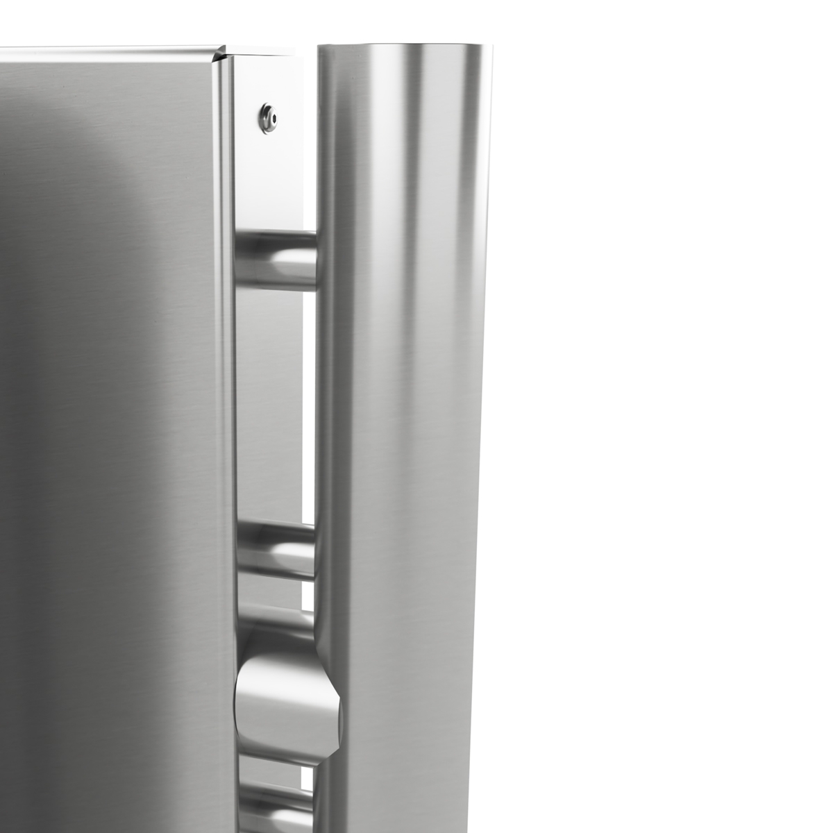 Stainless steel pedestal BASIC 605 ST-R - Wallbox prepared - polished stainless steel Stainless steel pedestal BASIC 605 ST-R - Wallbox prepared - polished stainless steel