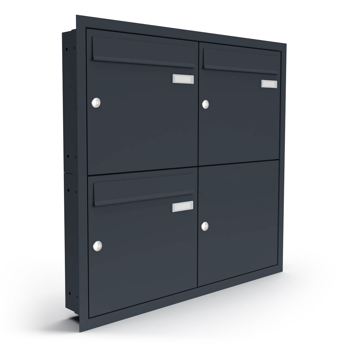 3 x 2 stainless steel flush-mounted letterbox system BASIC Plus 382XU UP - RAL of your choice - 3 parties 3 x 2 stainless steel flush-mounted letterbox system BASIC Plus 382XU UP - RAL of your choice - 3 parties