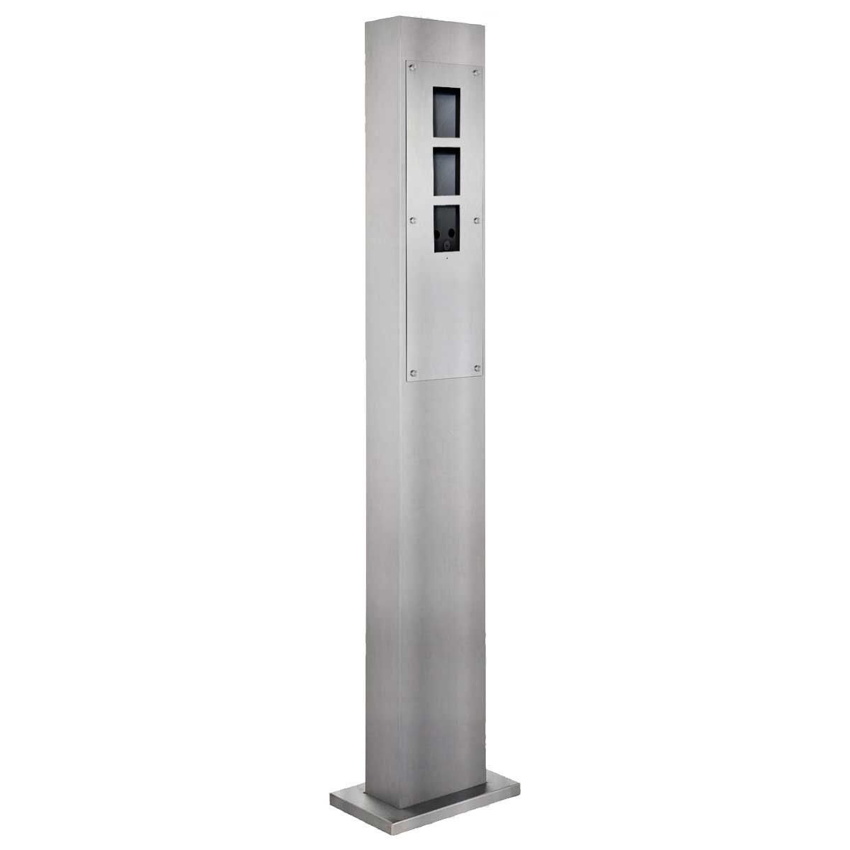 Klingelstele Designer - Edelstahl V2A geschliffen mit 2N Verso - 2N Solo vorbereitet