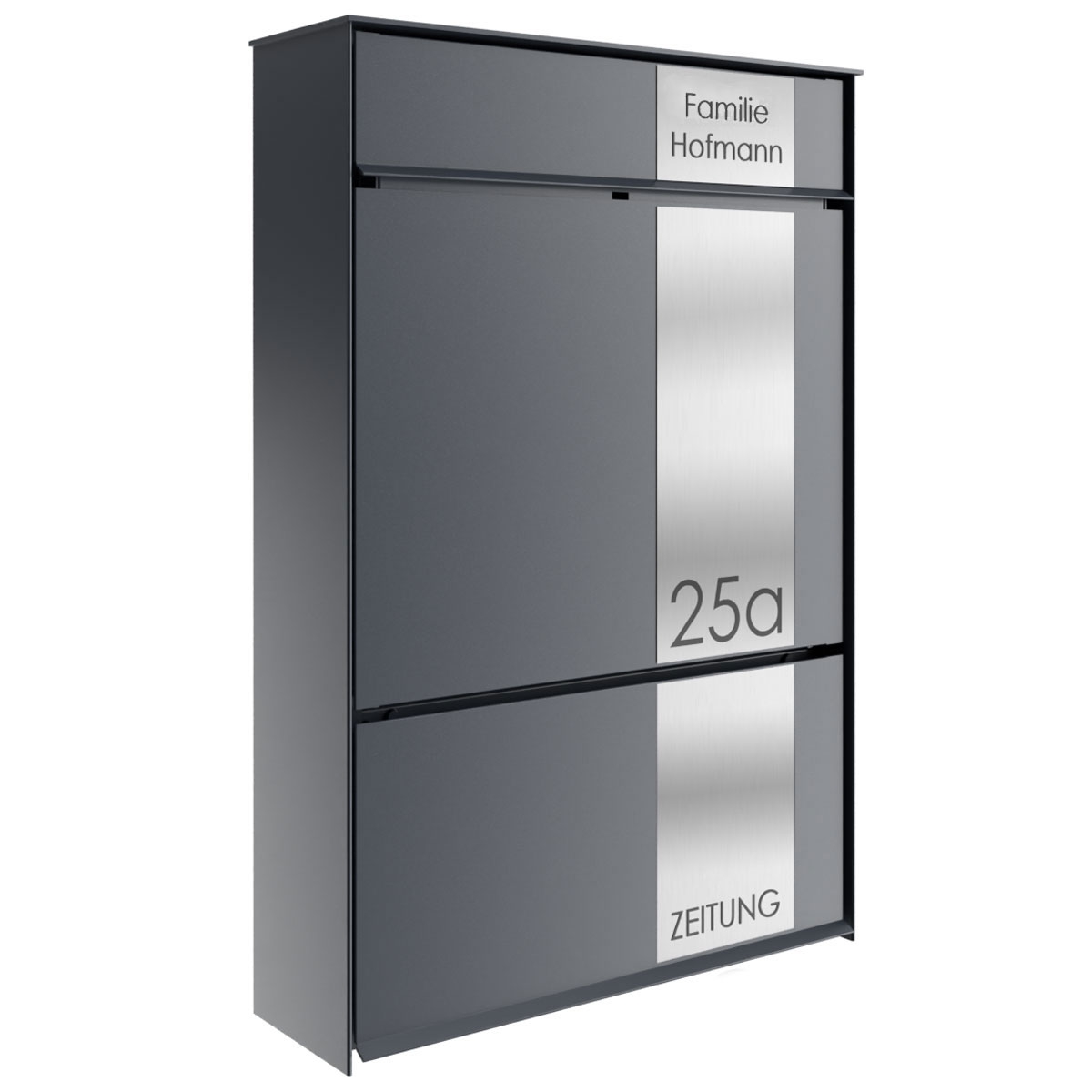 Aufputz Briefkasten GOETHE AP mit Zeitungsfach - Design Elegance 2 - RAL nach Wahl Aufputz Briefkasten GOETHE AP mit Zeitungsfach - Design Elegance 2 - RAL nach Wahl