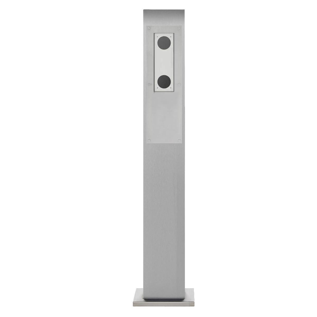 e47c9728bd9cccd6a518baac172fb3ff51b00b30 Edelstahl Klingelstele Designer - GIRA System 106 - 3-fach vorbereitet