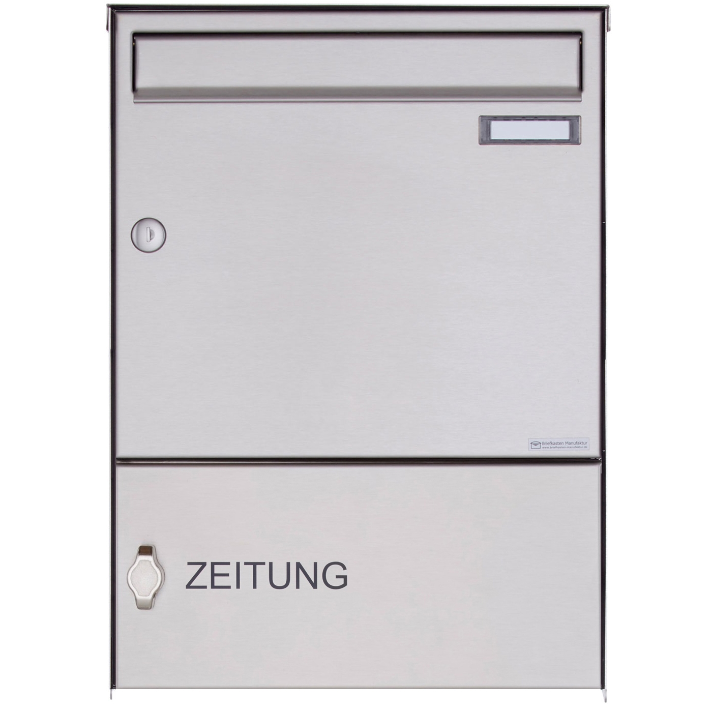 1er Aufputz Briefkasten Design BASIC Plus 382XA AP mit Zeitunsgsfach - Edelstahl V2A geschliffen 1er Aufputz Briefkasten Design BASIC Plus 382XA AP mit Zeitunsgsfach - Edelstahl V2A geschliffen