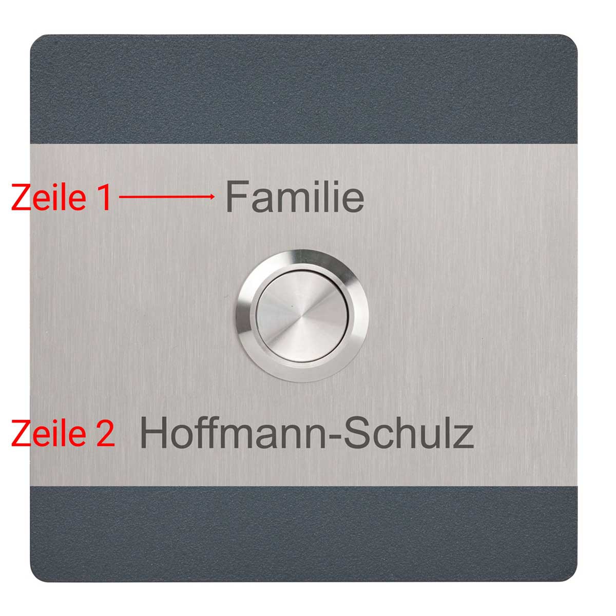 1dd218049f183de00bc392c8e9290cd70c8555a7 Stainless steel bell plate BASIC 421-9090BI powder-coated-stainless steel mix - QUADRATIC