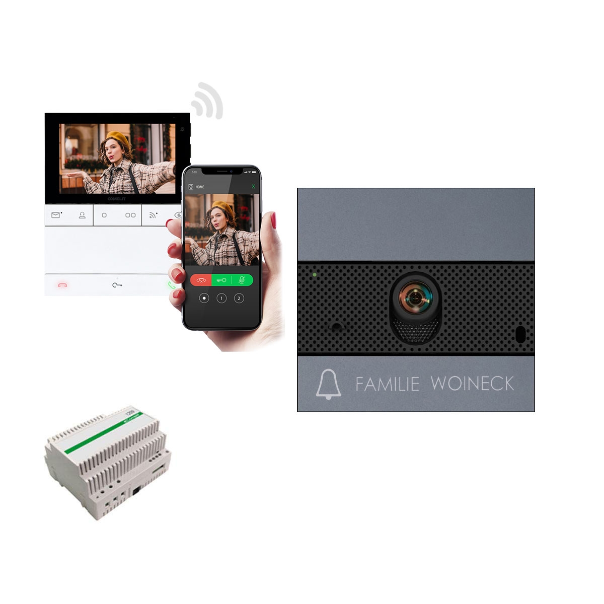 Ultra video module for rear mounting incl. 1210A power supply unit & LS8741 Wifi home station - complete set - RAL of your choice