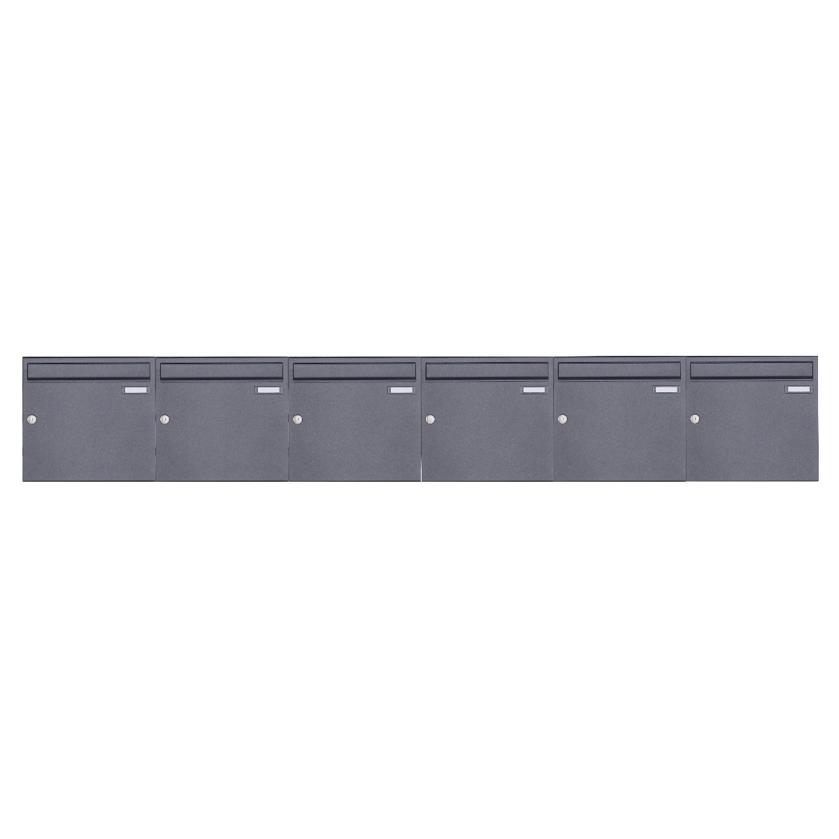 6 6x1 surface-mounted letterbox system Design BASIC 382A AP - DB703 micaceous iron ore