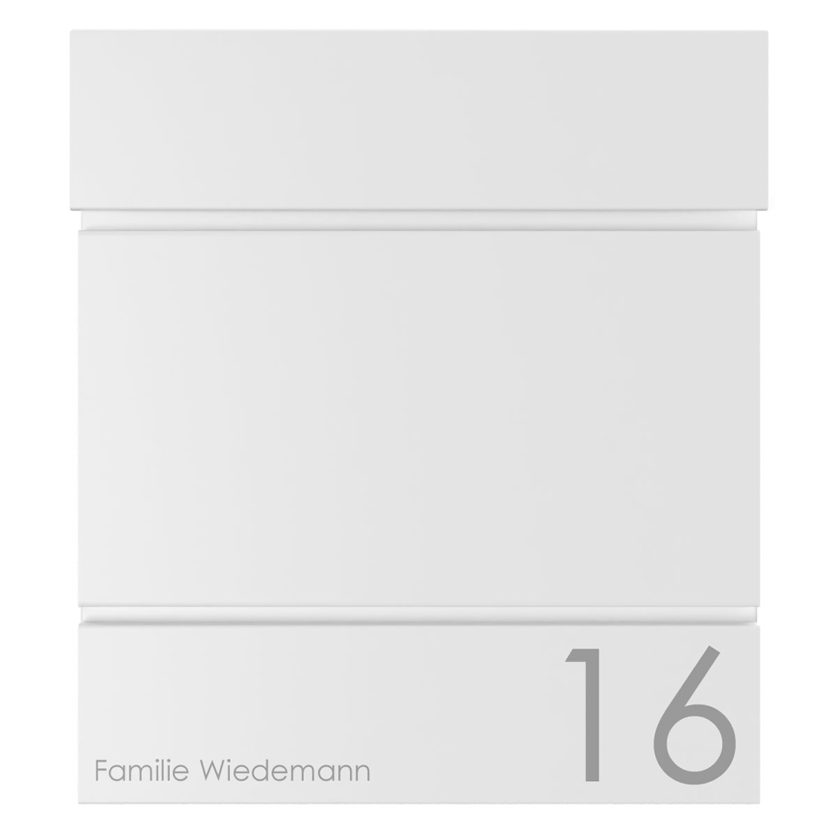 KANT letterbox with newspaper compartment - Design 2 - RAL 9016 traffic white KANT letterbox with newspaper compartment - Design 2 - RAL 9016 traffic white