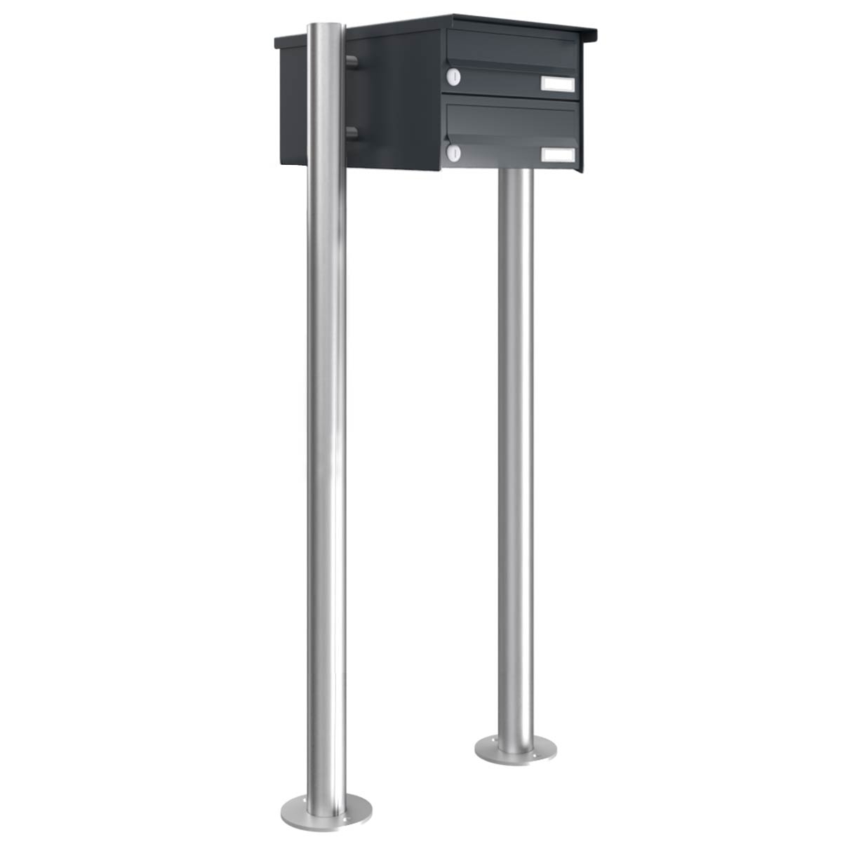 2-post box system free-standing Design BASIC 385-7016 ST-R - RAL 7016 anthracite grey 2-post box system free-standing Design BASIC 385-7016 ST-R - RAL 7016 anthracite grey