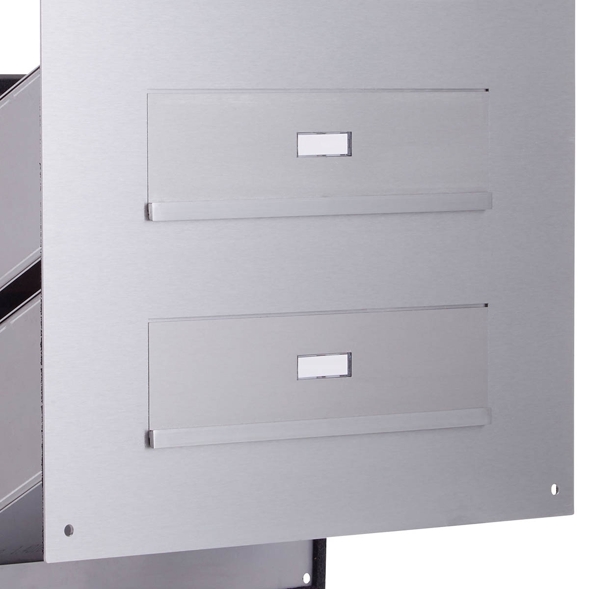 3-piece stainless steel wall-mounted letterbox designer model - GIRA System 106 - 3-gang prepared 3-piece stainless steel wall-mounted letterbox designer model - GIRA System 106 - 3-gang prepared