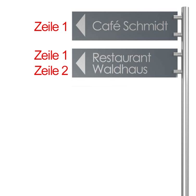 4680c3794d18eb0579c8873ec3020458df654385 Free-standing signpost BASIC 390 - Stainless steel stand element - Stainless steel sheet 550x150